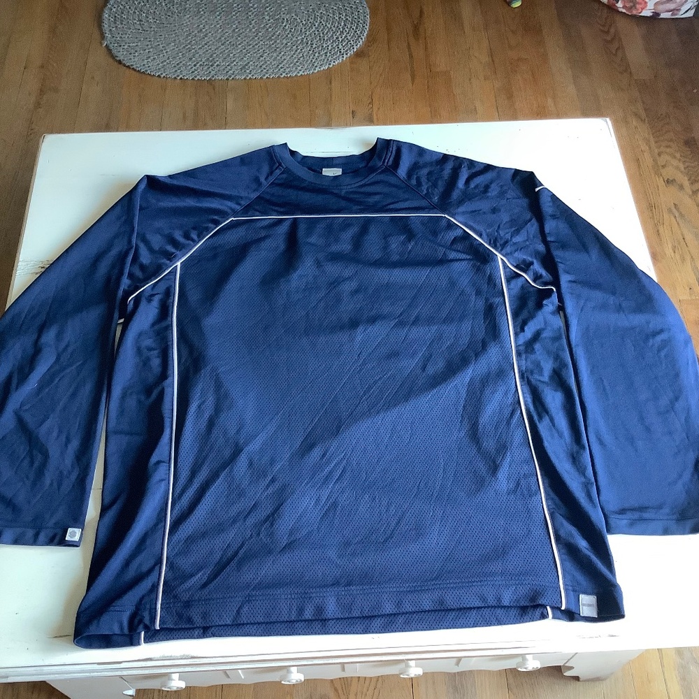 Nike Hoops Velour lined Navy Blue Long Sleeved Pullover Jersey Shirt 4XL